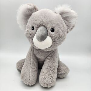 RZ Baby Koala Rattle Plush 10" Soft Gray Fur Lovey Crinkle Ears Toy Rachel Zoe